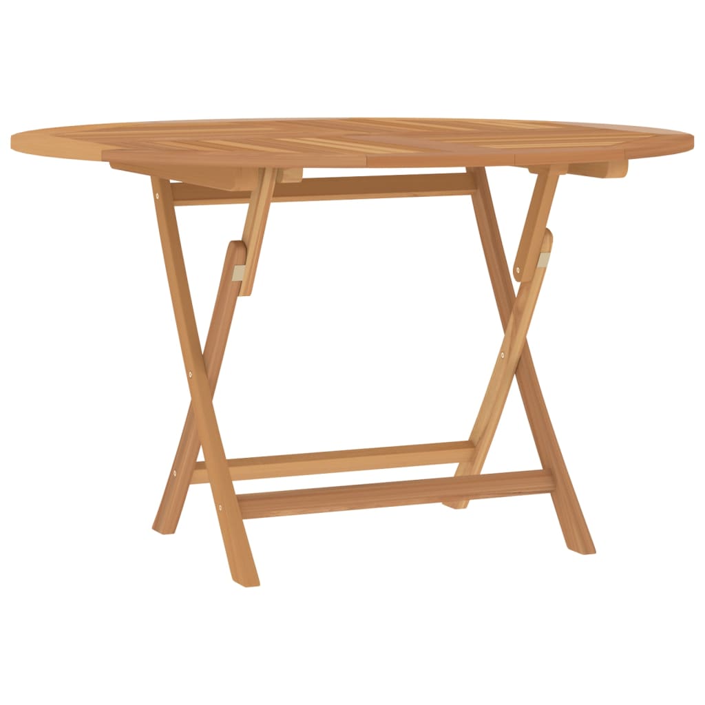 Tavolo da Giardino Pieghevole Ø120x75 cm Legno Massello di Teak - homemem39