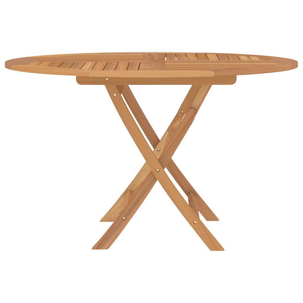 Tavolo da Giardino Pieghevole Ø120x75 cm Legno Massello di Teak - homemem39