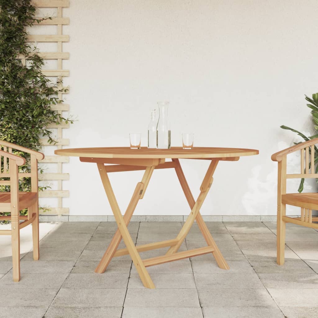 Tavolo da Giardino Pieghevole Ø120x75 cm Legno Massello di Teak - homemem39