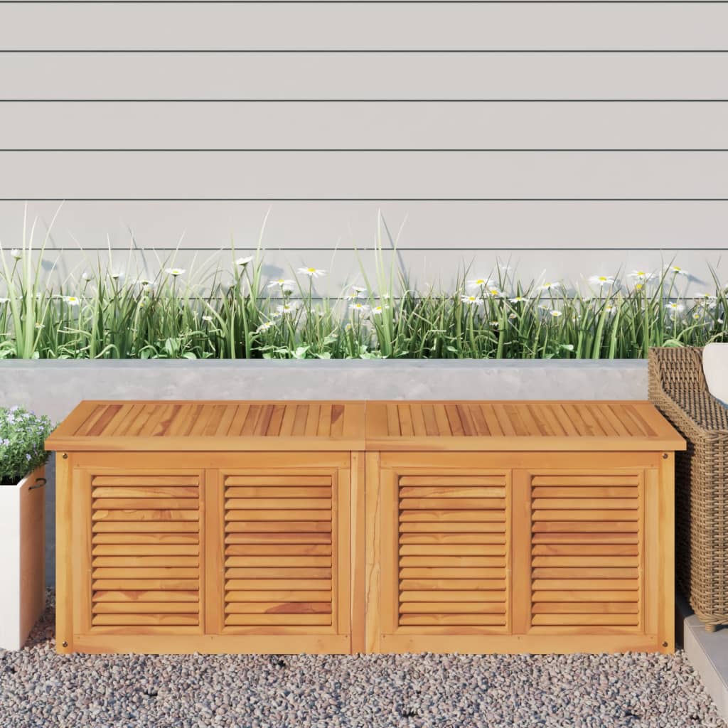 Contenitore Giardino con Borsa 150x50x53cm Legno Massello Teak - homemem39