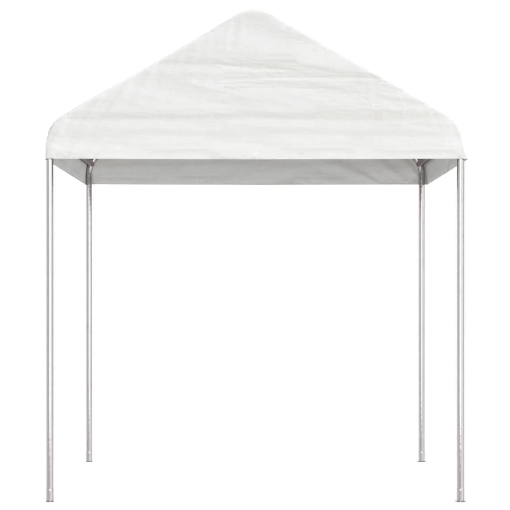 Gazebo con Tetto Bianco 6,69x2,28x2,69 m in Polietilene - homemem39