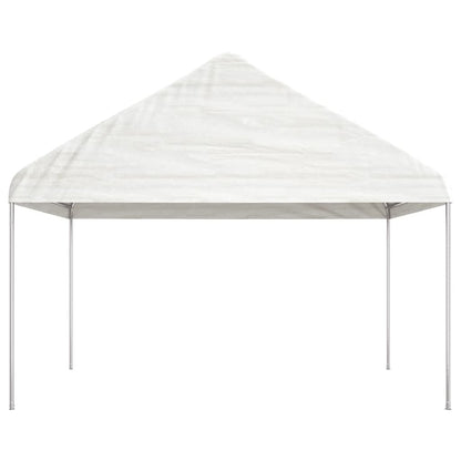 Gazebo con Tetto Bianco 15,61x4,08x3,22 m in Polietilene - homemem39