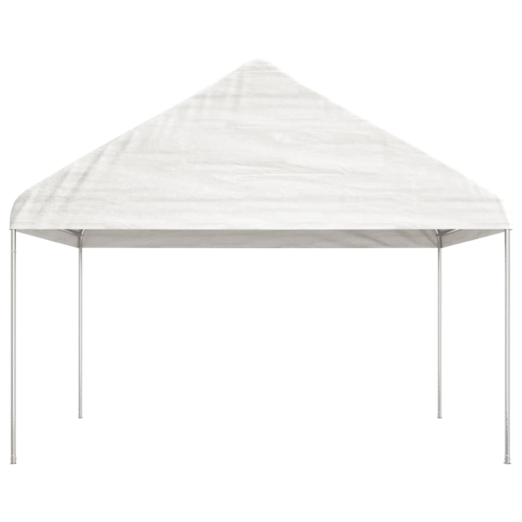 Gazebo con Tetto Bianco 17,84x4,08x3,22 m in Polietilene - homemem39