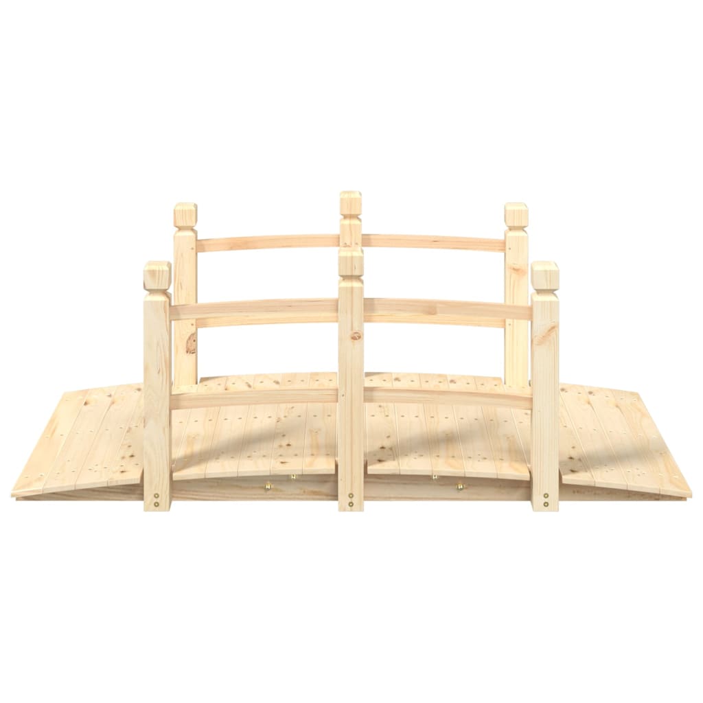 Ponte Giardino Ringhiere 150x67x56cm Legno Massello Abete Rosso - homemem39