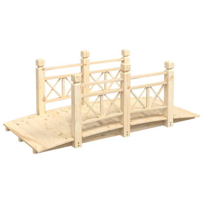 Ponte Giardino Ringhiere 150x67x56cm Legno Massello Abete Rosso - homemem39