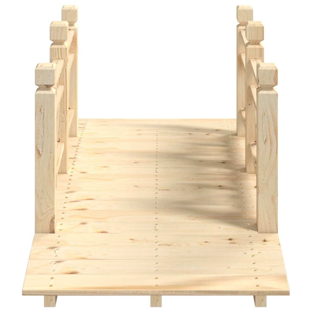 Ponte Giardino Ringhiere 150x67x56cm Legno Massello Abete Rosso - homemem39