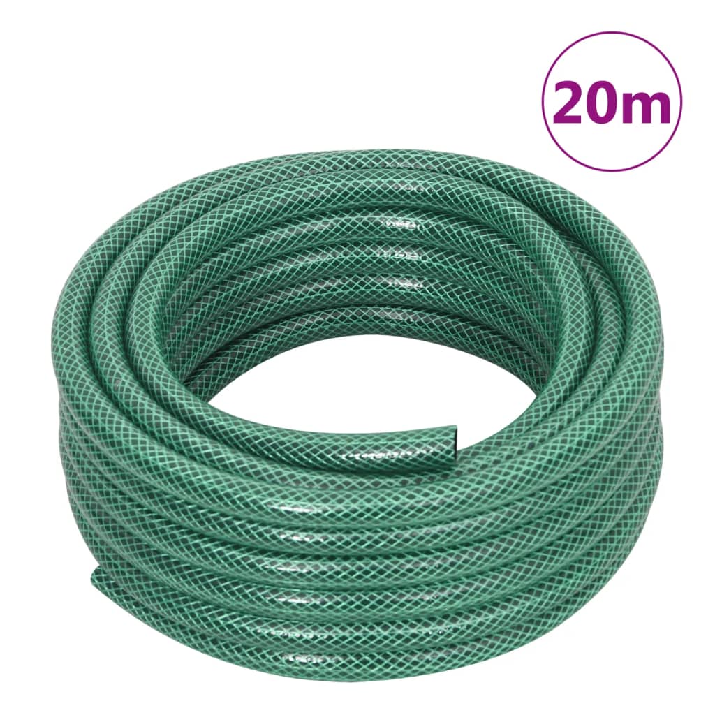 Set Tubo da Giardino con Raccordi Verde 0,6" 20 m in PVC - homemem39