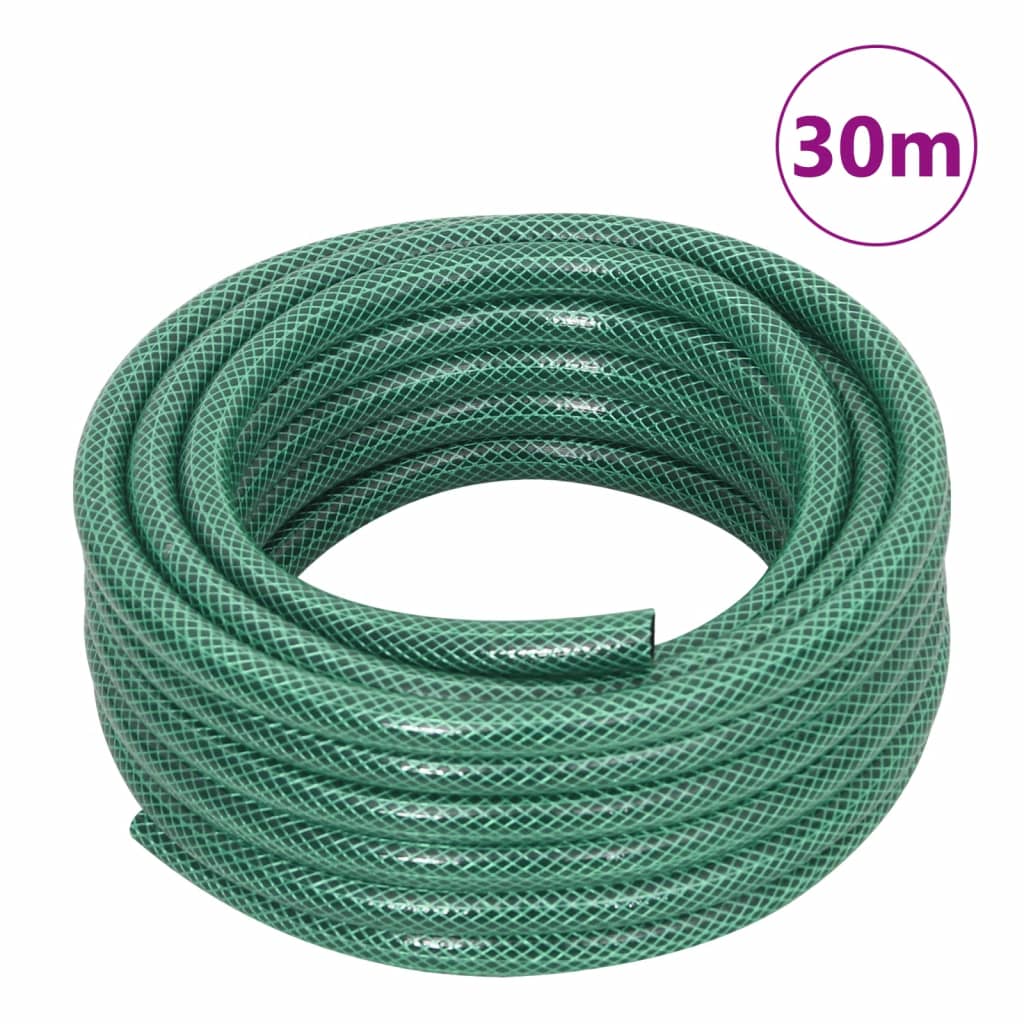 Set Tubo da Giardino con Raccordi Verde 0,6" 30 m in PVC - homemem39