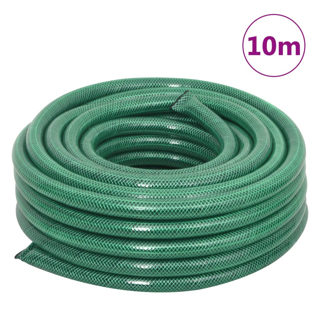 Set Tubo da Giardino con Raccordi Verde 0,9" 10 m in PVC - homemem39