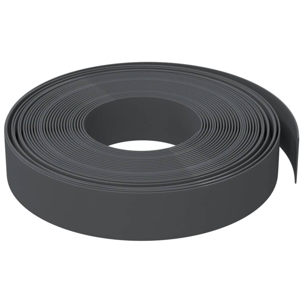 Bordature da Giardino 3 pz Grigie 10 m 10 cm in Polietilene - homemem39