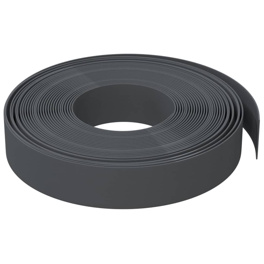 Bordature da Giardino 5 pz Grigie 10 m 10 cm in Polietilene - homemem39