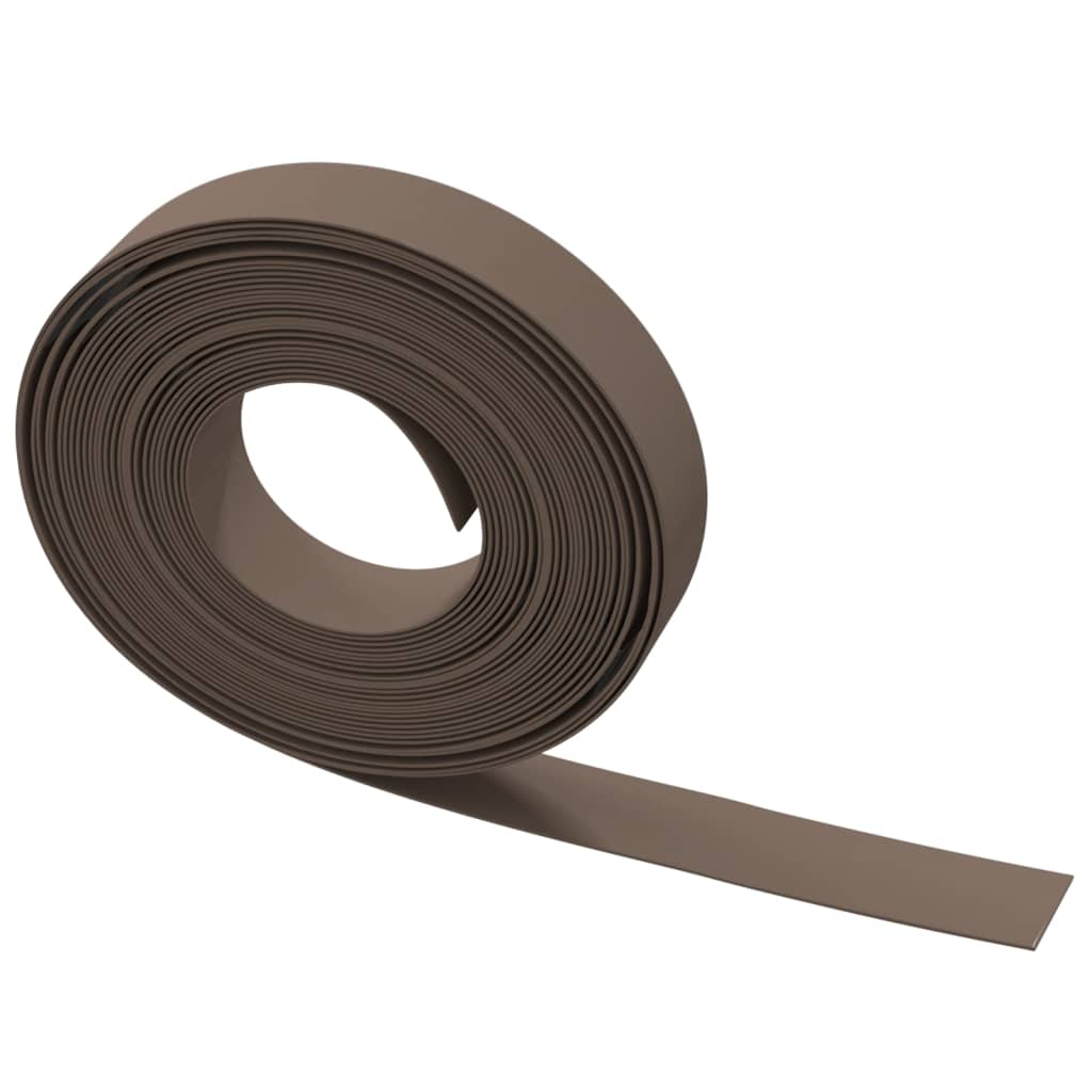 Bordature da Giardino 2 pz Marroni 10 m 10 cm in Polietilene - homemem39