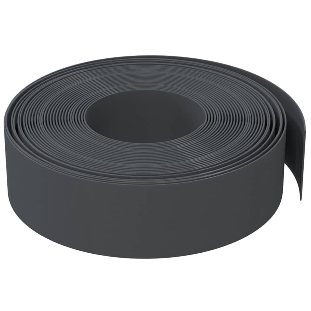 Bordature da Giardino 2 pz Grigie 10 m 15 cm in Polietilene - homemem39