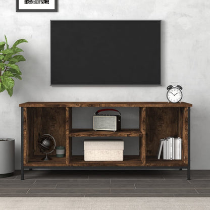 Mobile TV Rovere Fumo 102x35x45 cm in Legno Multistrato - homemem39