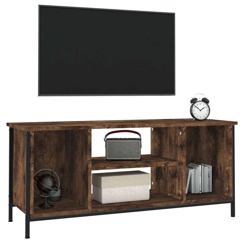 Mobile TV Rovere Fumo 102x35x45 cm in Legno Multistrato - homemem39