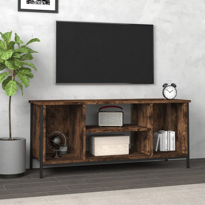 Mobile TV Rovere Fumo 102x35x45 cm in Legno Multistrato - homemem39