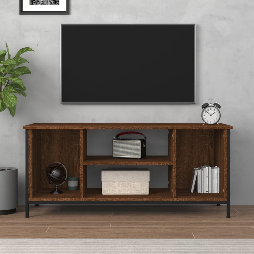 Mobile TV Rovere Marrone 102x35x45 cm in Legno Multistrato - homemem39