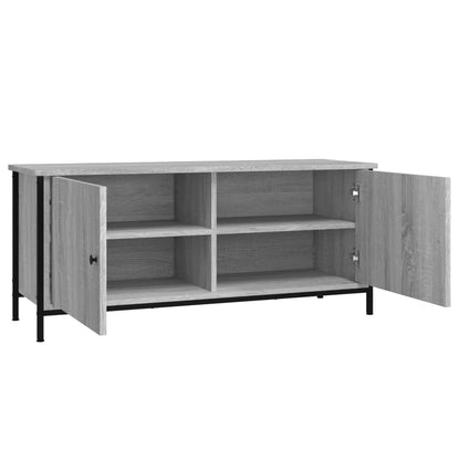 Mobile TV con Ante Grigio Sonoma 102x35x45 cm Legno Multistrato - homemem39