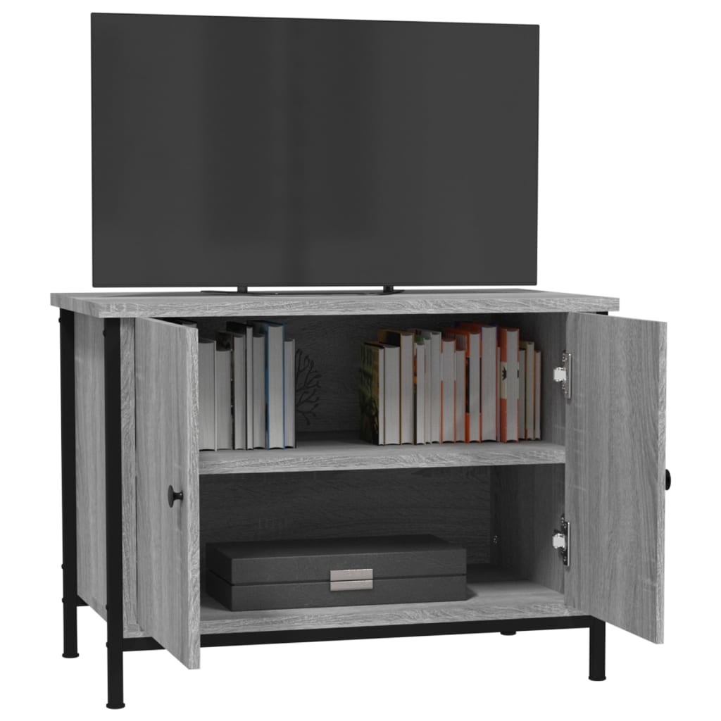 Mobile TV con Ante Grigio Sonoma 60x35x45 cm Legno Multistrato - homemem39