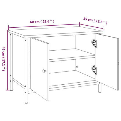 Mobile TV con Ante Grigio Sonoma 60x35x45 cm Legno Multistrato - homemem39