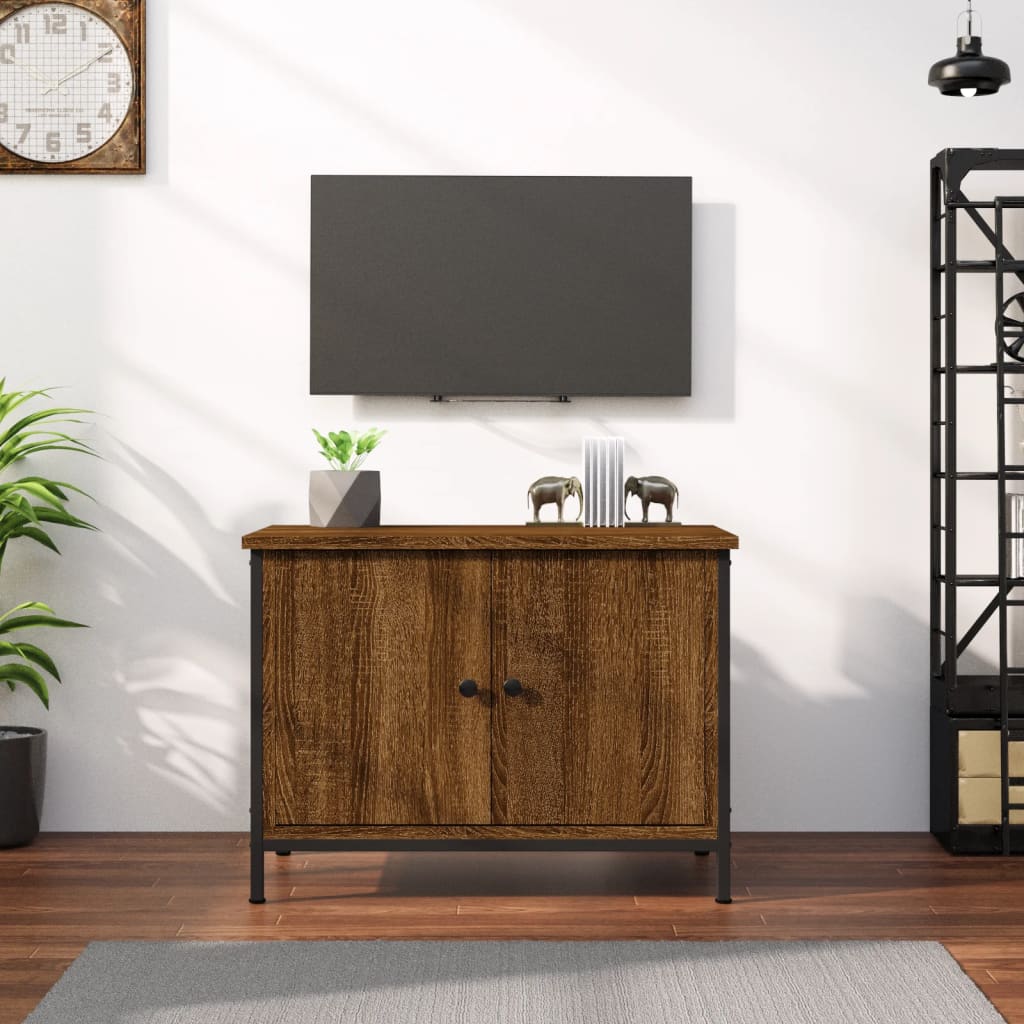 Mobile TV con Ante Rovere Marrone 60x35x45 cm Legno Multistrato - homemem39