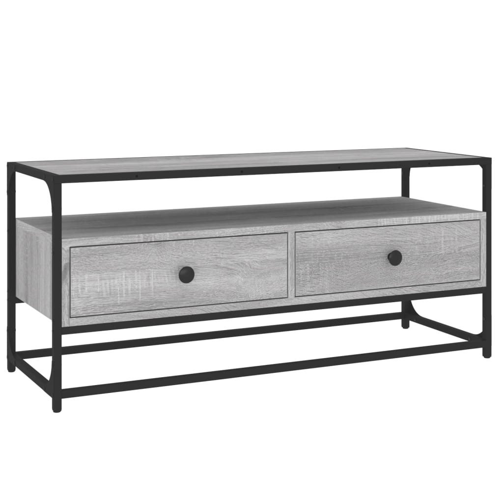 Mobile Porta TV Grigio Sonoma 100x35x45 cm in Legno Multistrato - homemem39