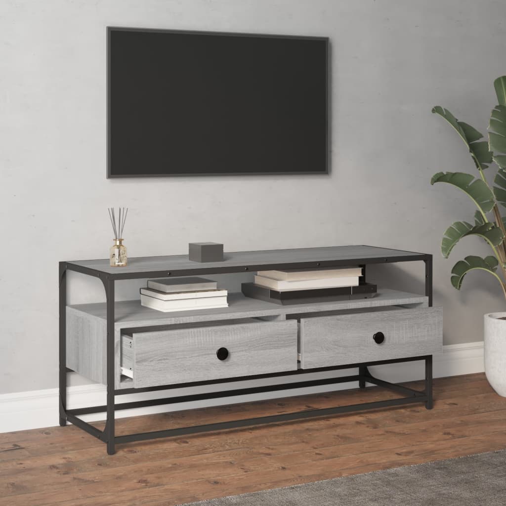 Mobile Porta TV Grigio Sonoma 100x35x45 cm in Legno Multistrato - homemem39