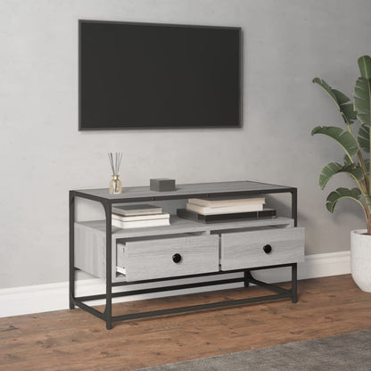 Mobile Porta TV Grigio Sonoma 80x35x45 cm in Legno Multistrato - homemem39