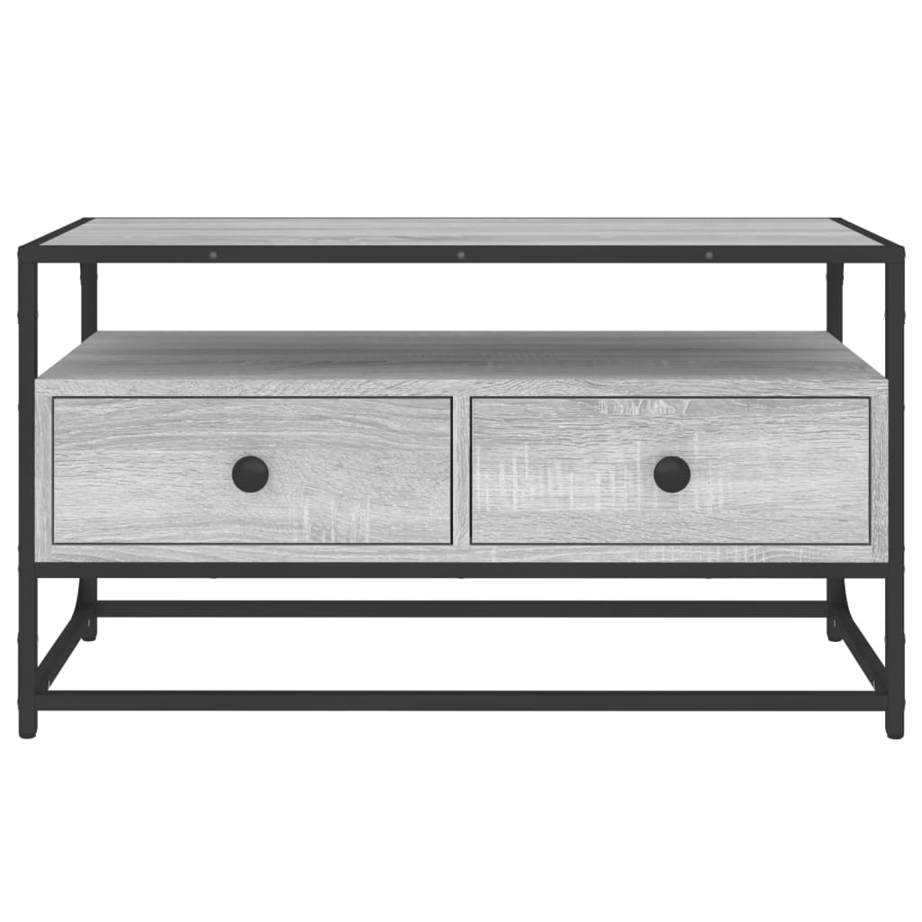 Mobile Porta TV Grigio Sonoma 80x35x45 cm in Legno Multistrato - homemem39