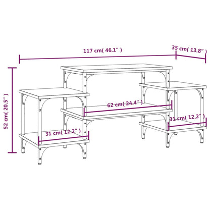 Mobile Porta TV Rovere Sonoma 117x35x52 cm in Legno Multistrato - homemem39