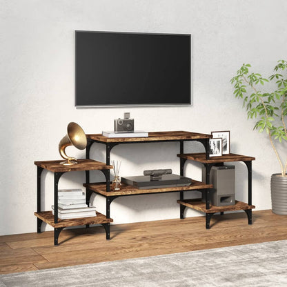 Mobile Porta TV Rovere Fumo 117x35x52 cm in Legno Multistrato - homemem39