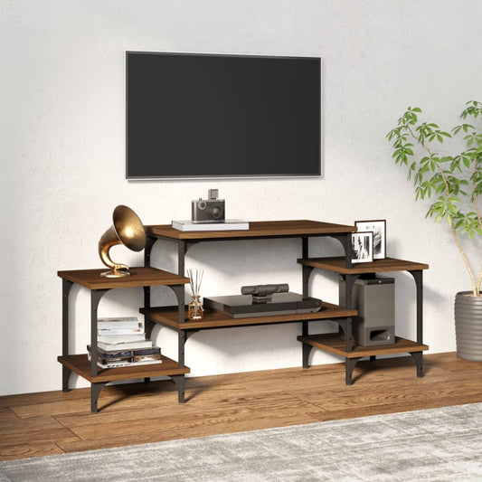 Mobile Porta TV Rovere Marrone 117x35x52 cm Legno Multistrato - homemem39