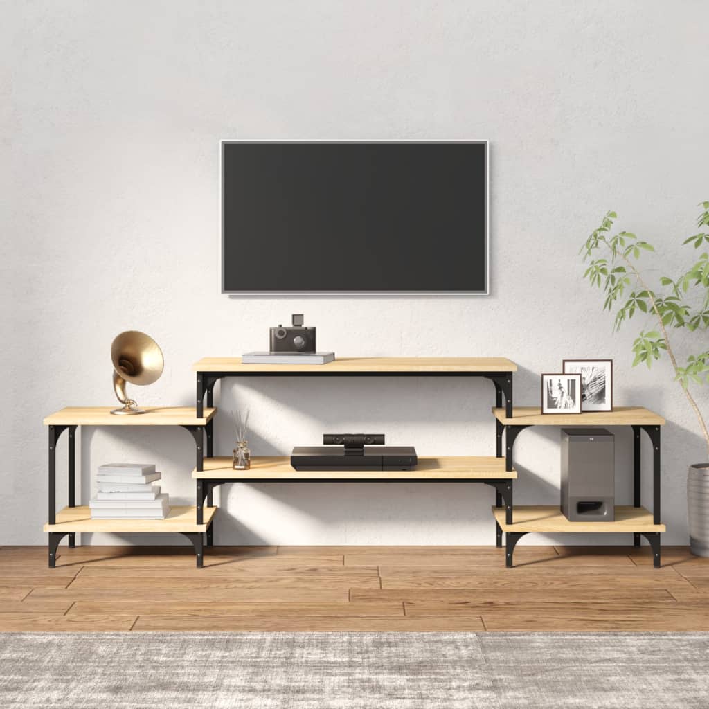 Mobile Porta TV Rovere Sonoma 157x35x52 cm in Legno Multistrato - homemem39