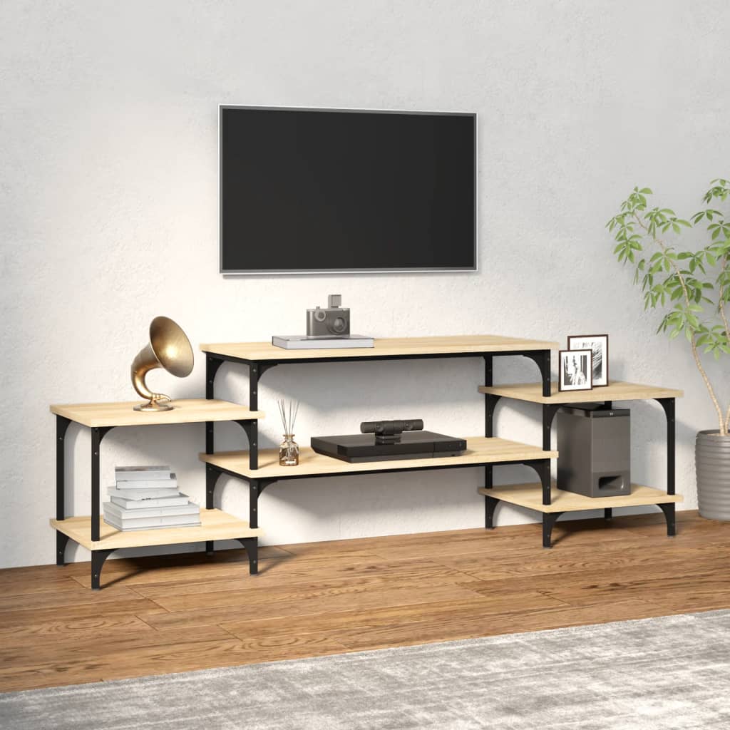 Mobile Porta TV Rovere Sonoma 157x35x52 cm in Legno Multistrato - homemem39