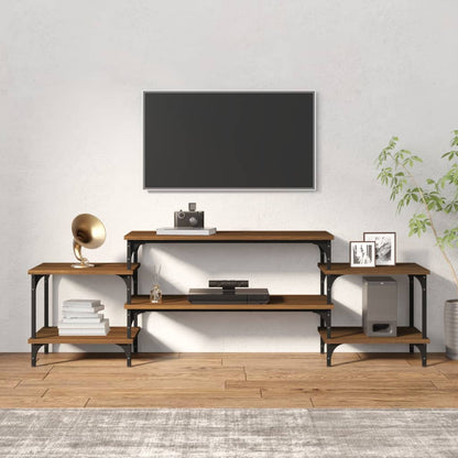 Mobile Porta TV Rovere Marrone 157x35x52 cm Legno Multistrato - homemem39