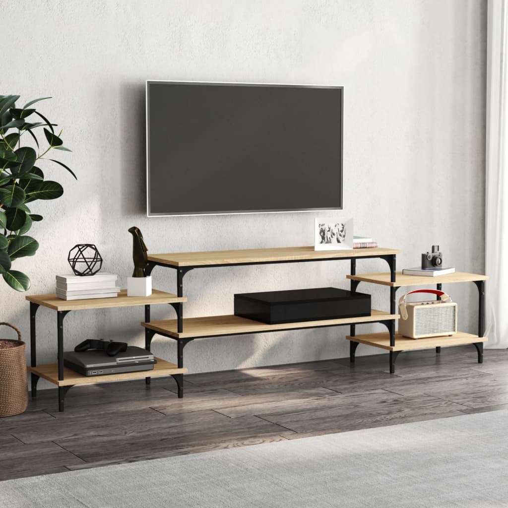 Mobile Porta TV Rovere Sonoma 197x35x52 cm in Legno Multistrato - homemem39