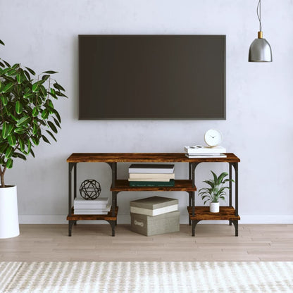 Mobile Porta TV Rovere Fumo 102x35x45,5 cm in Legno Multistrato - homemem39