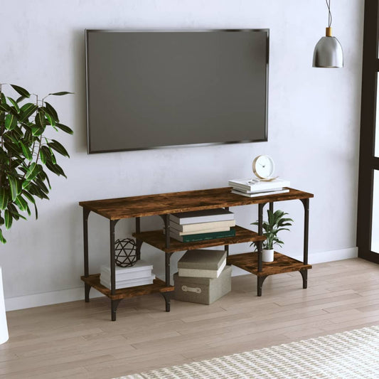 Mobile Porta TV Rovere Fumo 102x35x45,5 cm in Legno Multistrato - homemem39