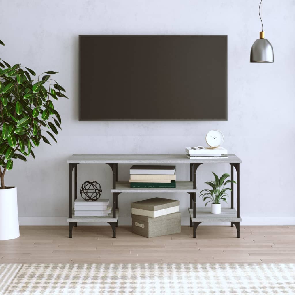 Mobile Porta TV Grigio Sonoma 102x35x45,5 cm Legno Multistrato - homemem39