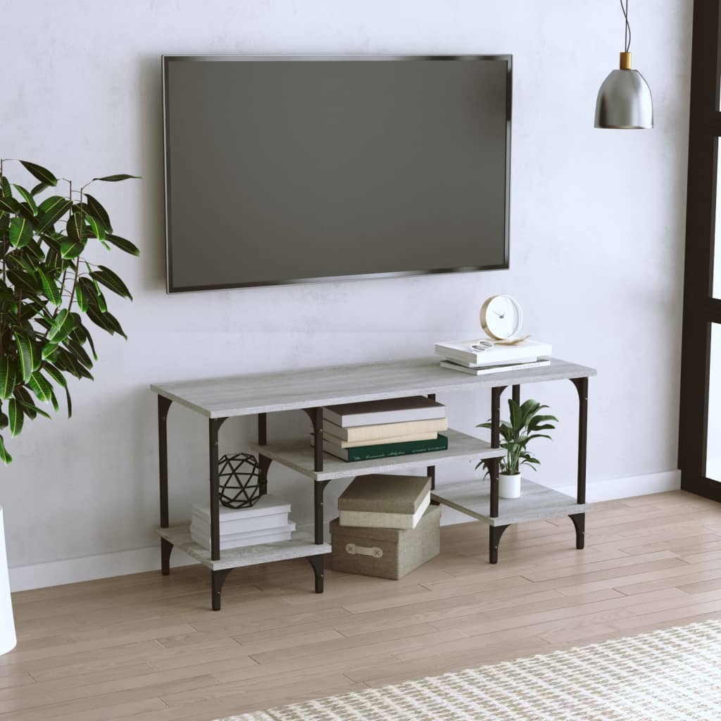 Mobile Porta TV Grigio Sonoma 102x35x45,5 cm Legno Multistrato - homemem39