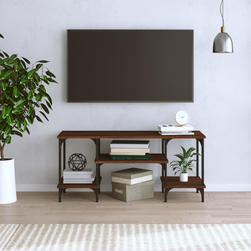 Mobile Porta TV Rovere Marrone 102x35x45,5 cm Legno Multistrato - homemem39