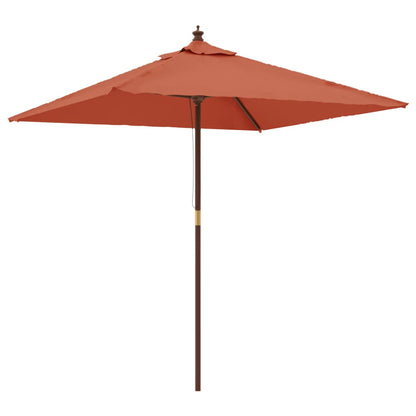 Ombrellone Giardino con Palo in Legno Terracotta 198x198x231 cm - homemem39