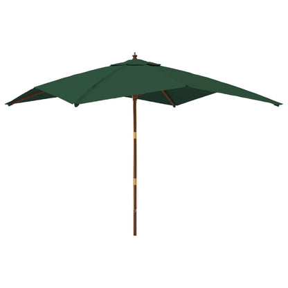 Ombrellone da Giardino con Palo in Legno Verde 300x300x273 cm - homemem39