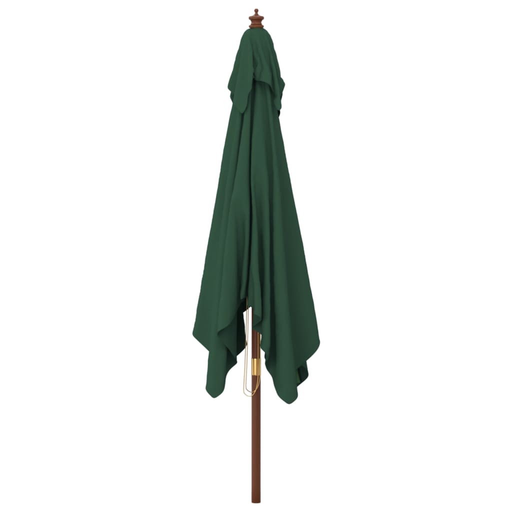 Ombrellone da Giardino con Palo in Legno Verde 300x300x273 cm - homemem39