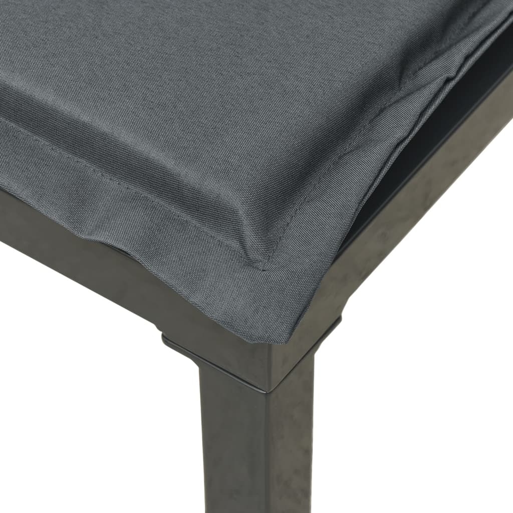 Poggiapiedi da Giardino con Cuscino in Polyrattan Nero e Grigio - homemem39