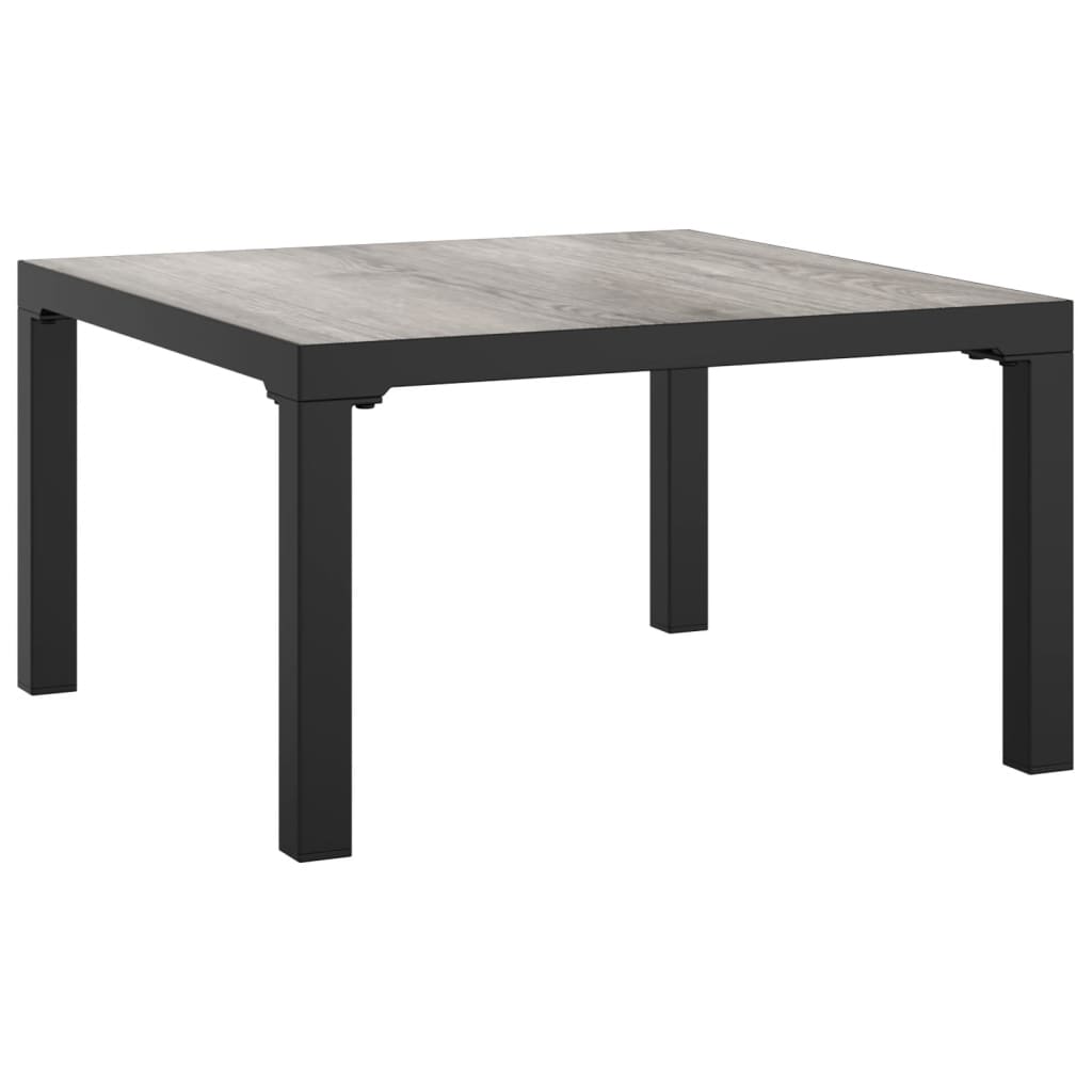 Tavolino da Giardino Grigio 55x55x31 cm DPC e Acciaio - homemem39