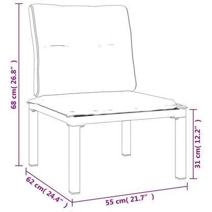 Set Salotto da Giardino 4 pz Nero e Grigio in Polyrattan - homemem39