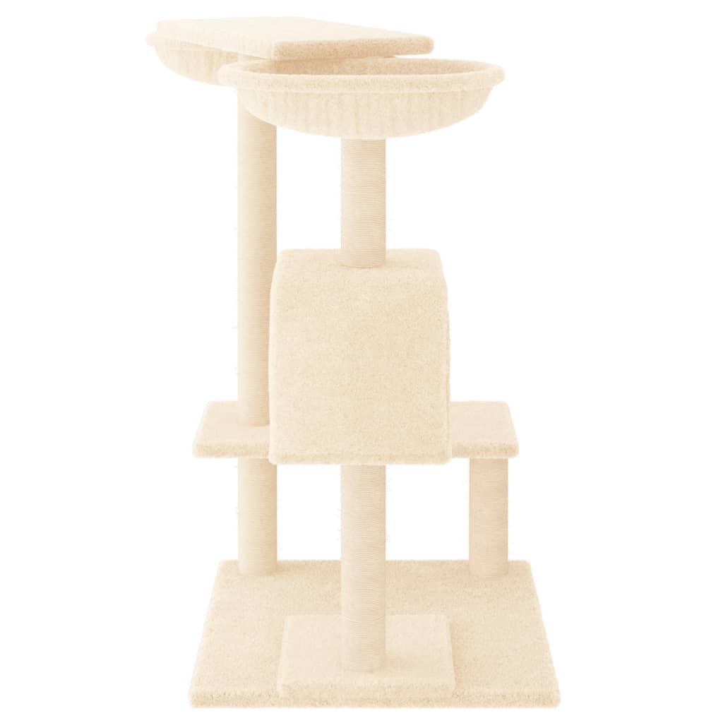 Albero per Gatti con Tiragraffi Crema 82 cm - homemem39