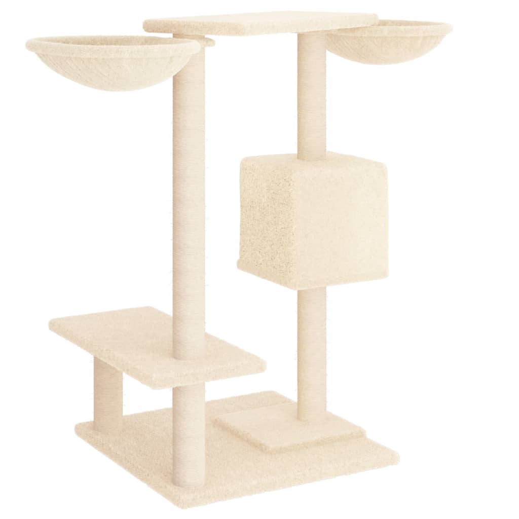 Albero per Gatti con Tiragraffi Crema 82 cm - homemem39