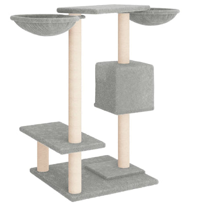 Albero per Gatti con Tiragraffi Grigio Chiaro 82 cm - homemem39